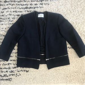Sandro Navy 3/4 sleeve blazer XS